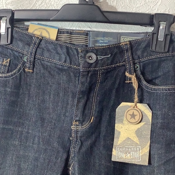 Converse One ⭐️ Star NEW - Sz 6 - bootcut whiskered lightweight Jeans - Picture 5 of 6